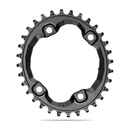 Absolute Oval MTB Chainring 1x Shimano 96bcd XT M8000 - Black