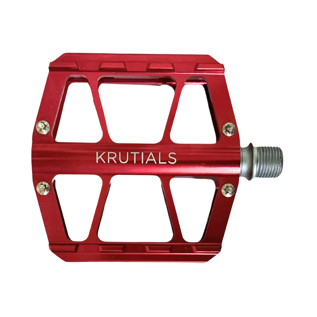 Krutials Alloy Flat Pedal - Red