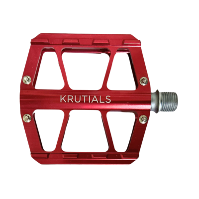 Krutials Alloy Flat Pedal - Red
