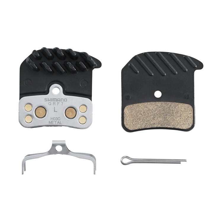 Shimano Disc Brake Pad Metal with Fin H03c-Mf 1 Pair