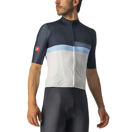 Castelli A Blocco Mens Cycling Jersey - Savile Blue/China Blue/Azzurro