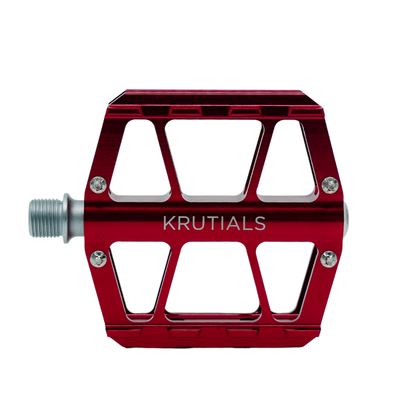 Krutials Alloy Flat Pedal - Red