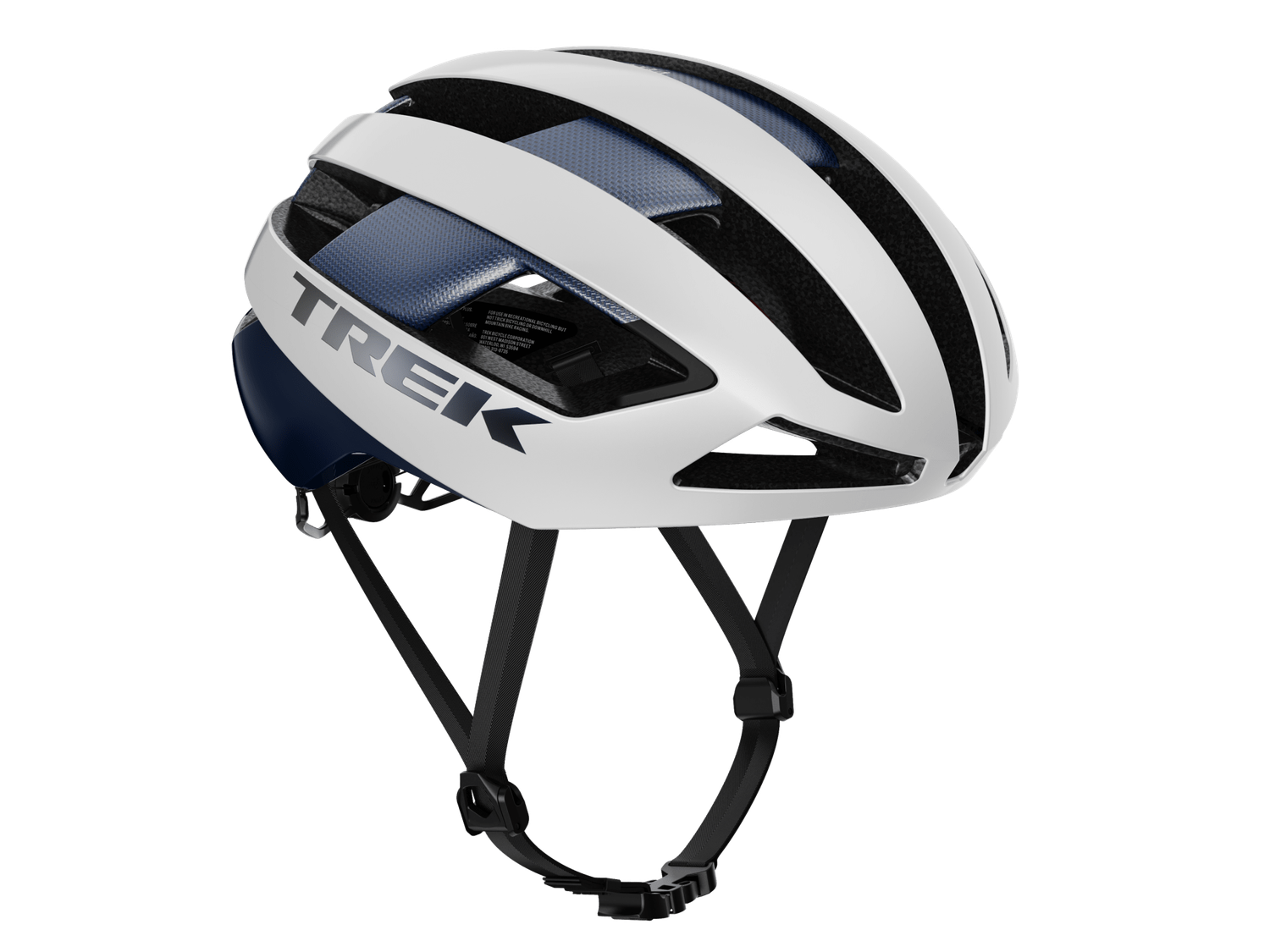 Trek Velocis Mips Road Bike Helmet - Crystal White/Nautical Navy (Gloss)