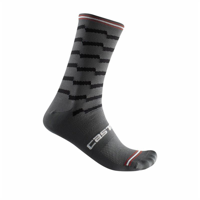 Castelli Unlimited 18 Socks - Dark Grey / Black