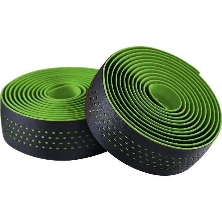 Merida Soft Microfiber Bar Tape - Black w/ Green Dots