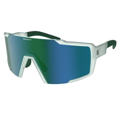 Scott Shield Race-ready Cycling Sunglasses - Mineral Blue/Green Chrome
