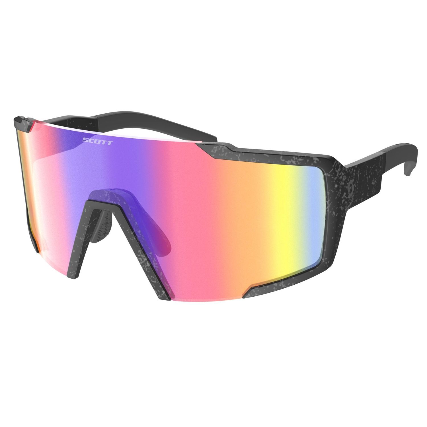 Scott Shield Race-ready Cycling Sunglasses - Marble Black/Teak Chrome