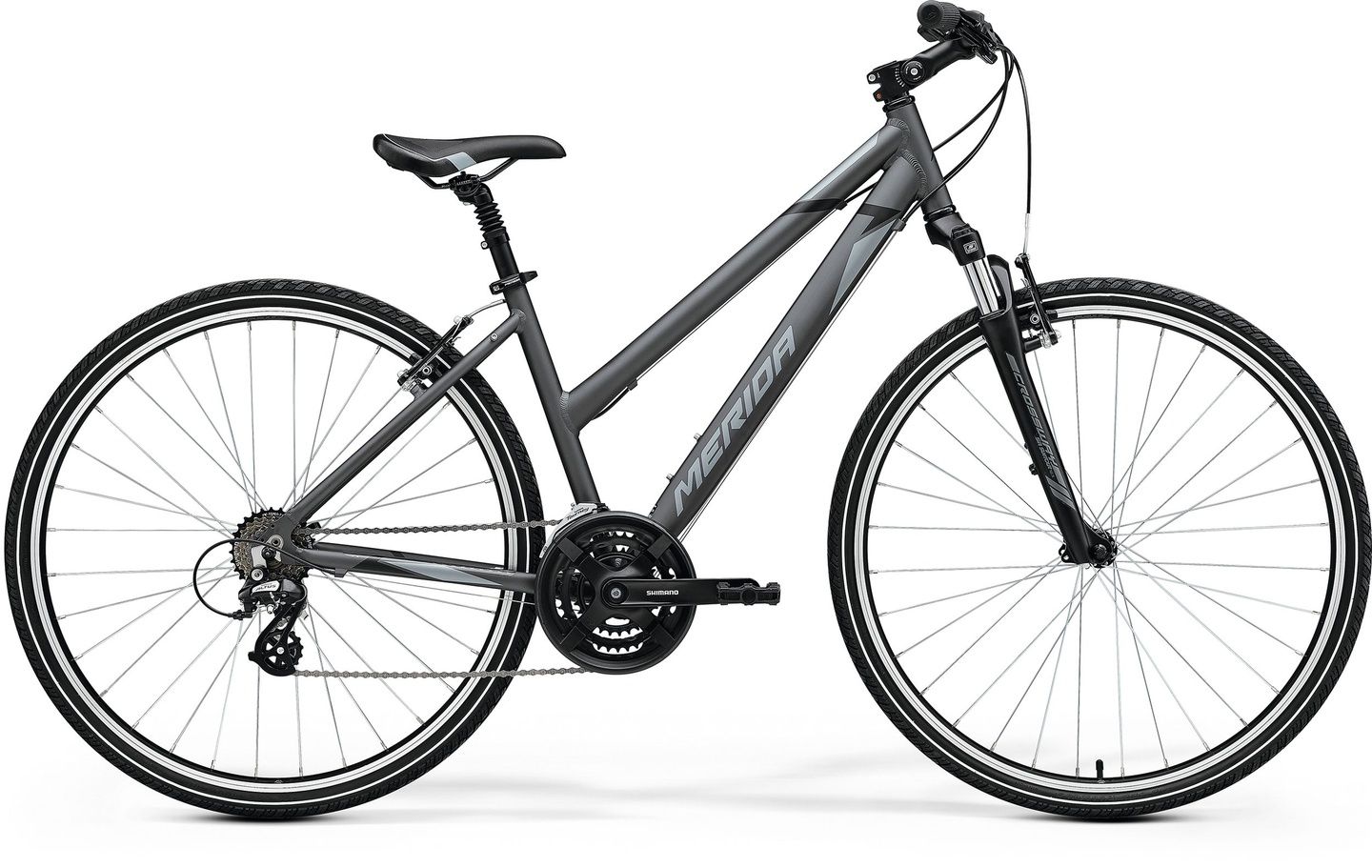 Merida Big Crossway 10V Lady - Silk Dark Silver Grey Black