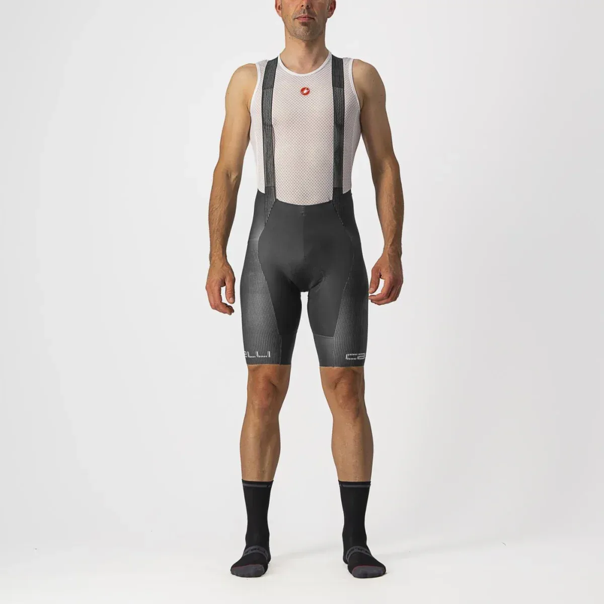 Castelli Free Aero RC Pro Bibshorts - Dark Gray / White