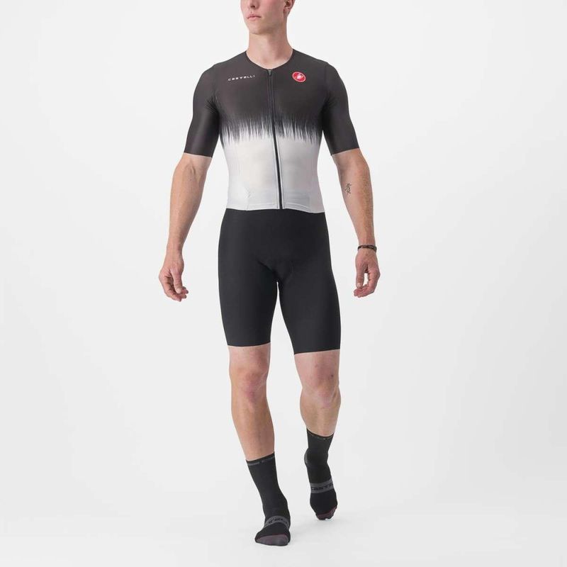 Castelli Sanremo Ultra Speed Men&#39;s Cycling Suit (Black/Silver Gray)