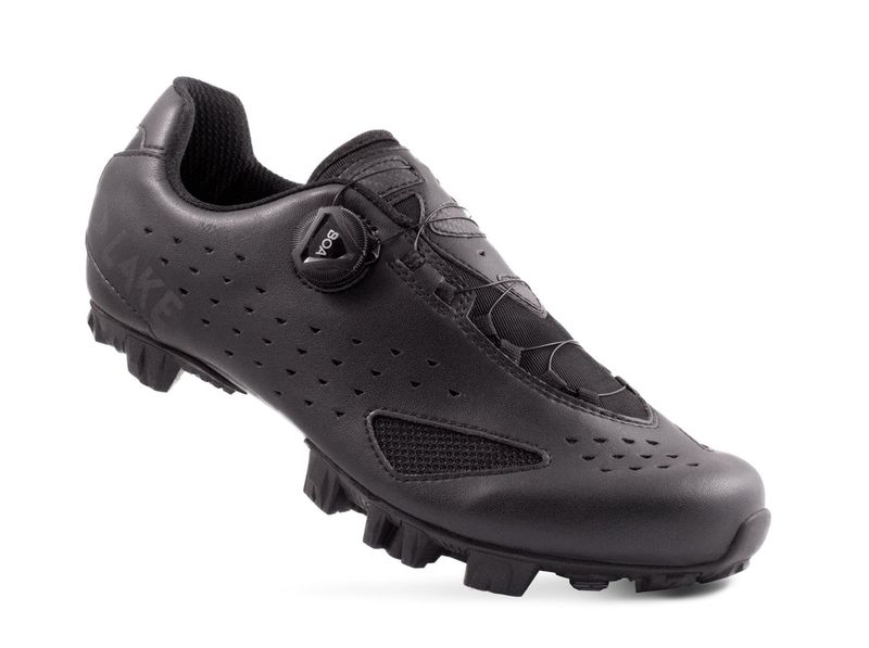 Lake Cycling Shoe MX177 Reflective - Black/Black