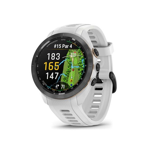 Garmin Approach S70 - 42 mm GPS Golf Smartwatch Black - Bezel/White Band