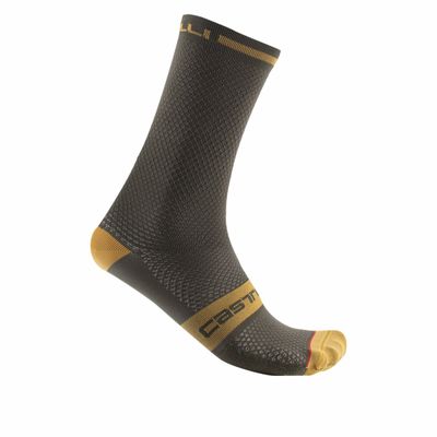 Castelli Superleggera T18 Socks - Steel Blue Orange
