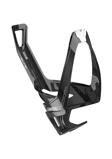 Elite Bottle Cage Cannibal XC - Black Glossy White Graphic