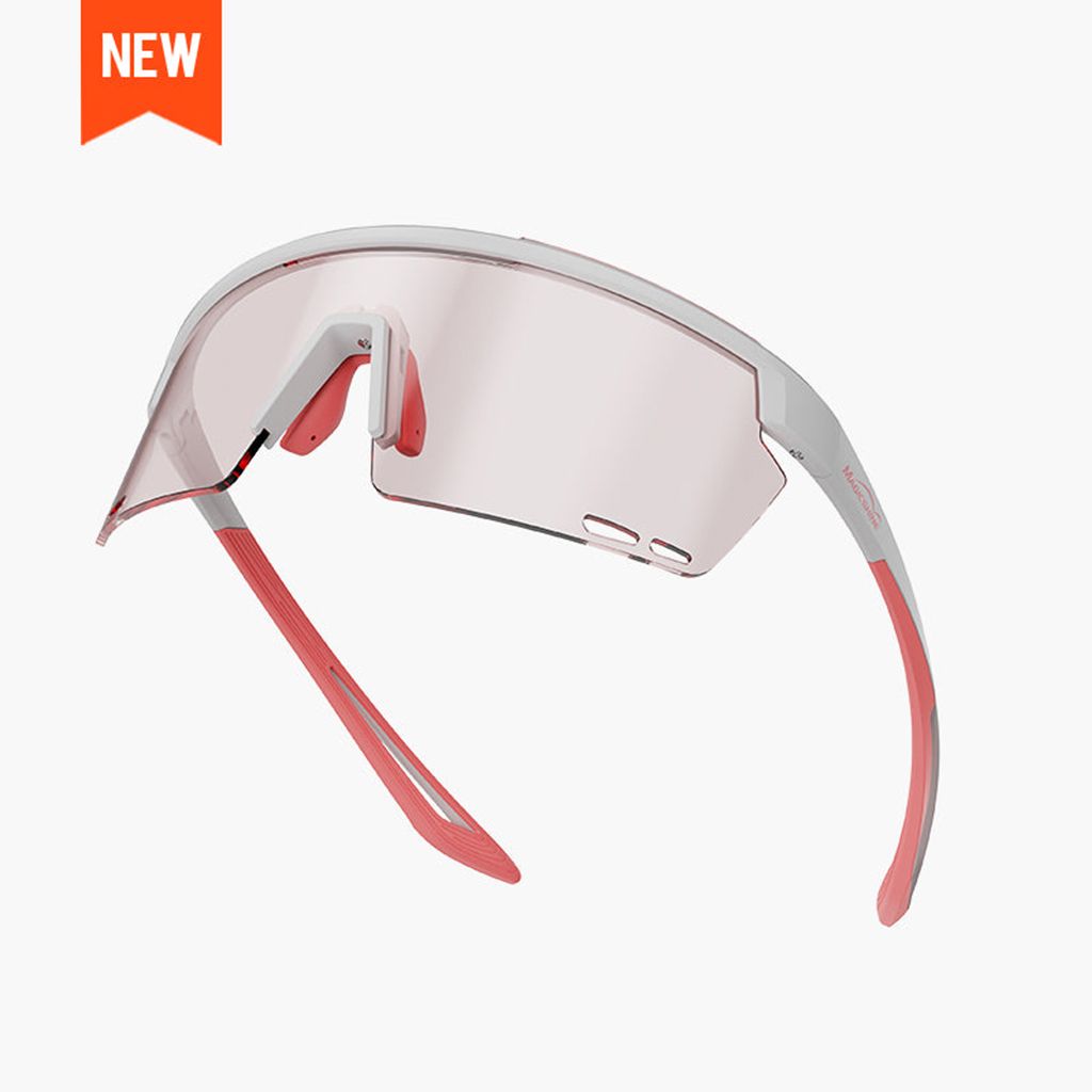 Magicshine Rouler Coated Photochromic Sunglasses-White/Pink