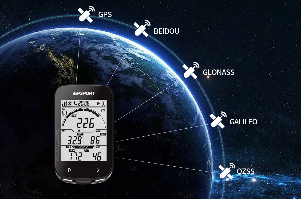 Compteur Vélo GPS IGPSPORT BSC100S - Écran 2,6", GPS Multi-satellites, 40h Autonomie - Compatible Capteurs ANT+ Et Bluetooth