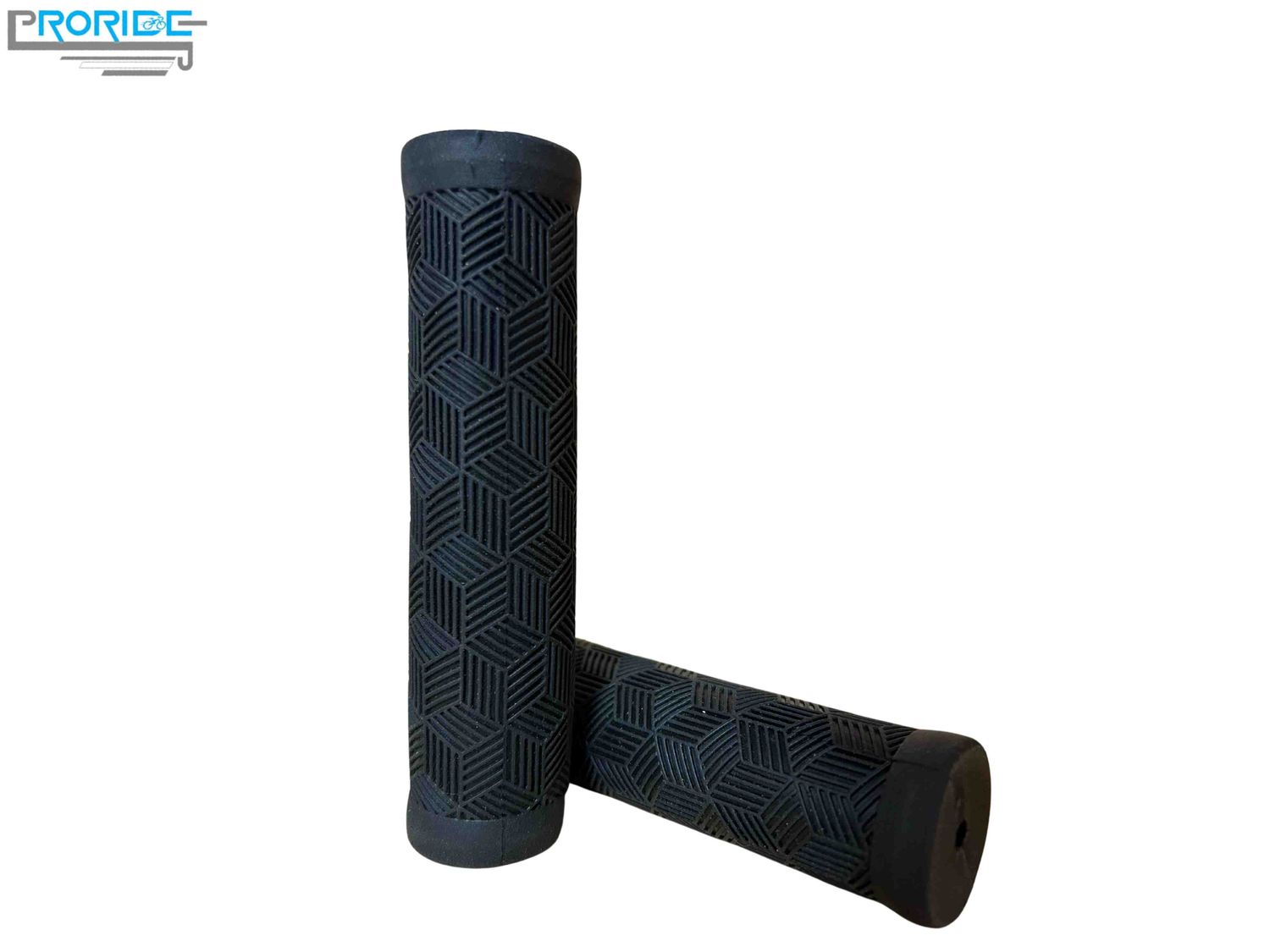 Proride Premium Soft Rubber Grips / Black,Rubber MTB Grips with Reach Compliance - Black