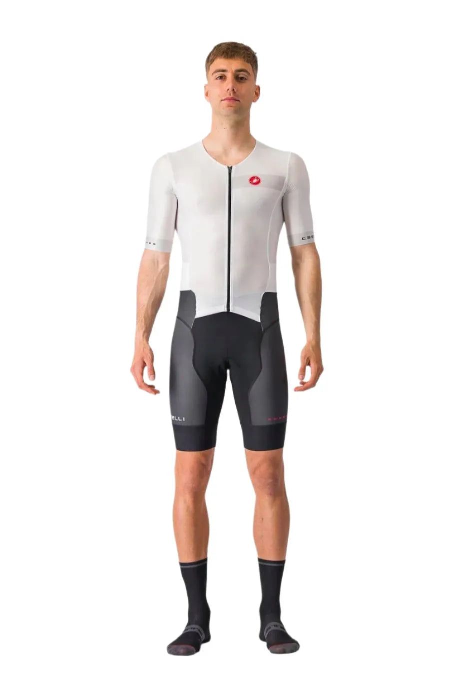 Castelli Free Sanremo 2 Suit - Short Sleeve - White/Black