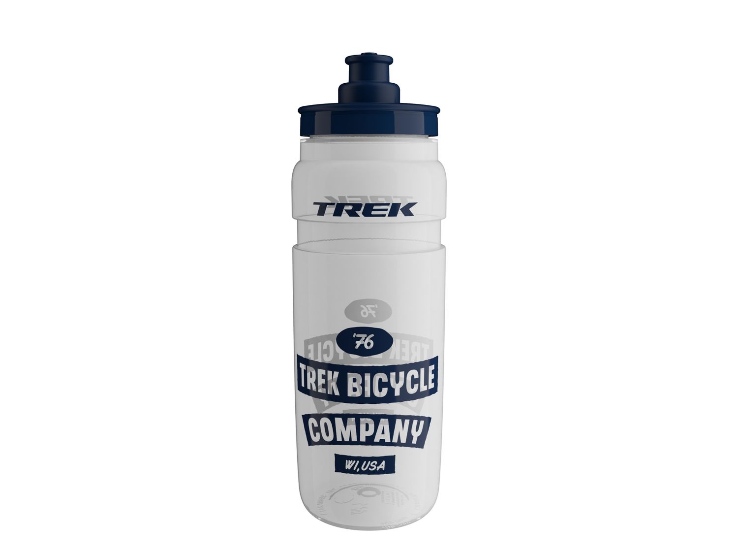 Trek Flag Water Bottle - Dark Blue/Clear