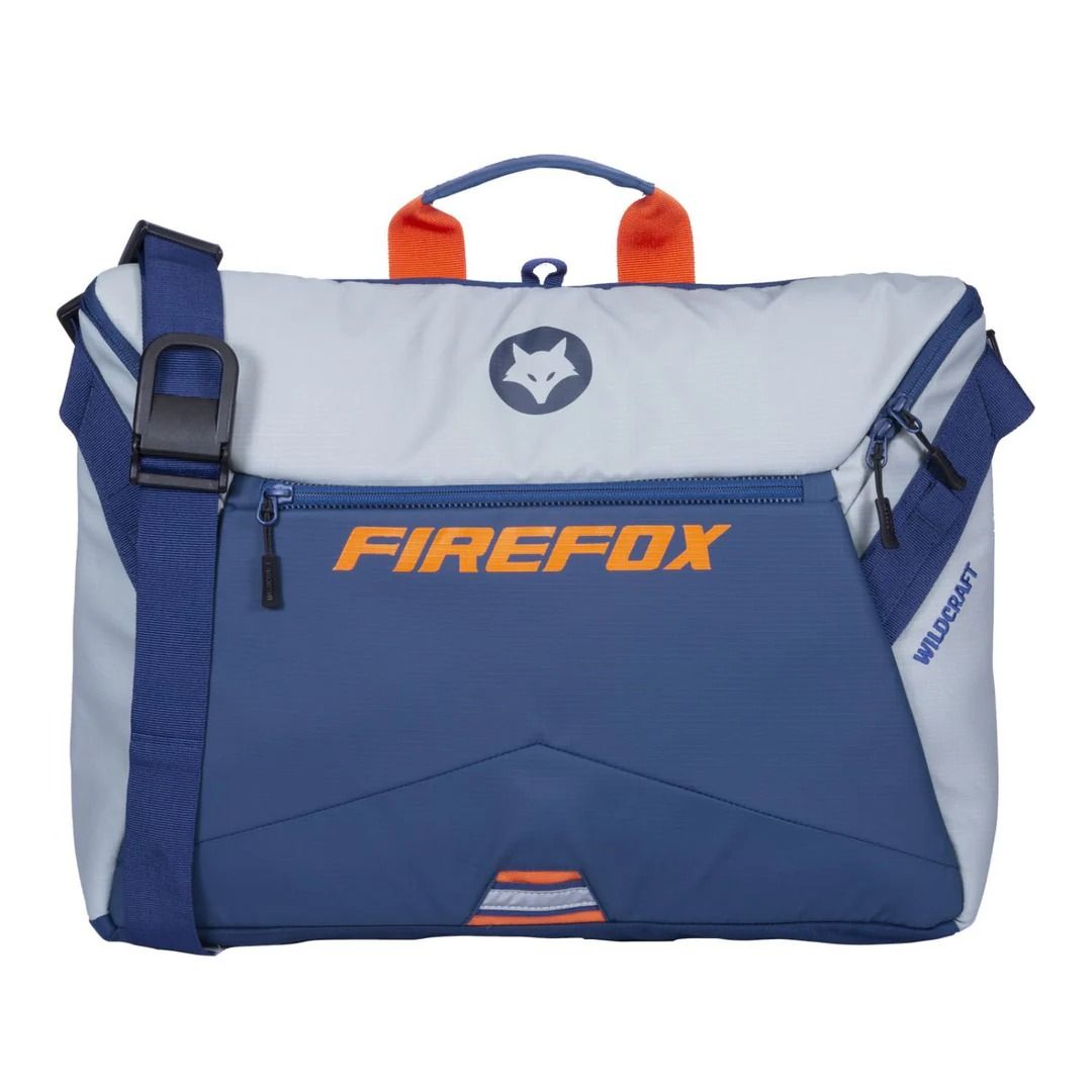 Firefox Cross Body Messenger Bag - Blue / Grey