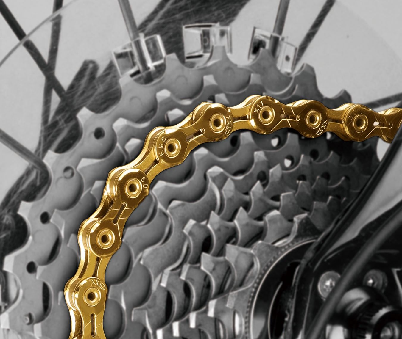 KMC Chain X9 Super Light Silver Ti/Gold