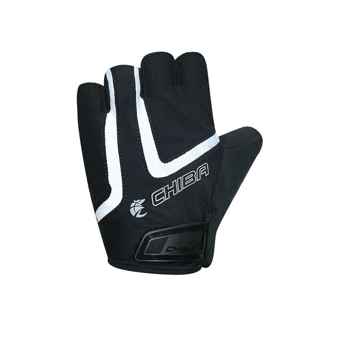 Chiba Gel Air Reflex Short Finger Bike Gloves - Black