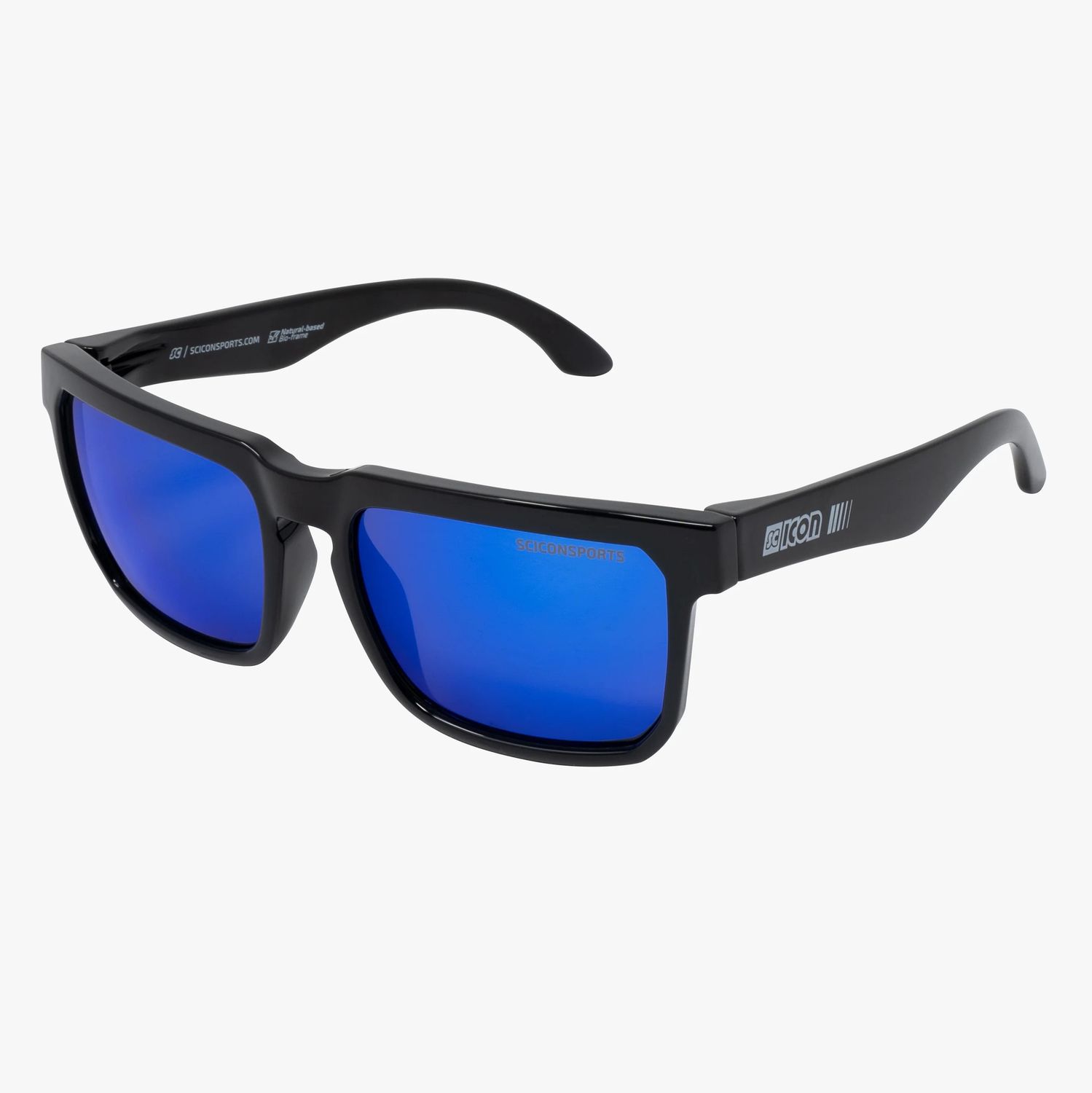 SC Icon Gallio Lifestyle Sunglasses - Black Gloss / Multimirror Blue