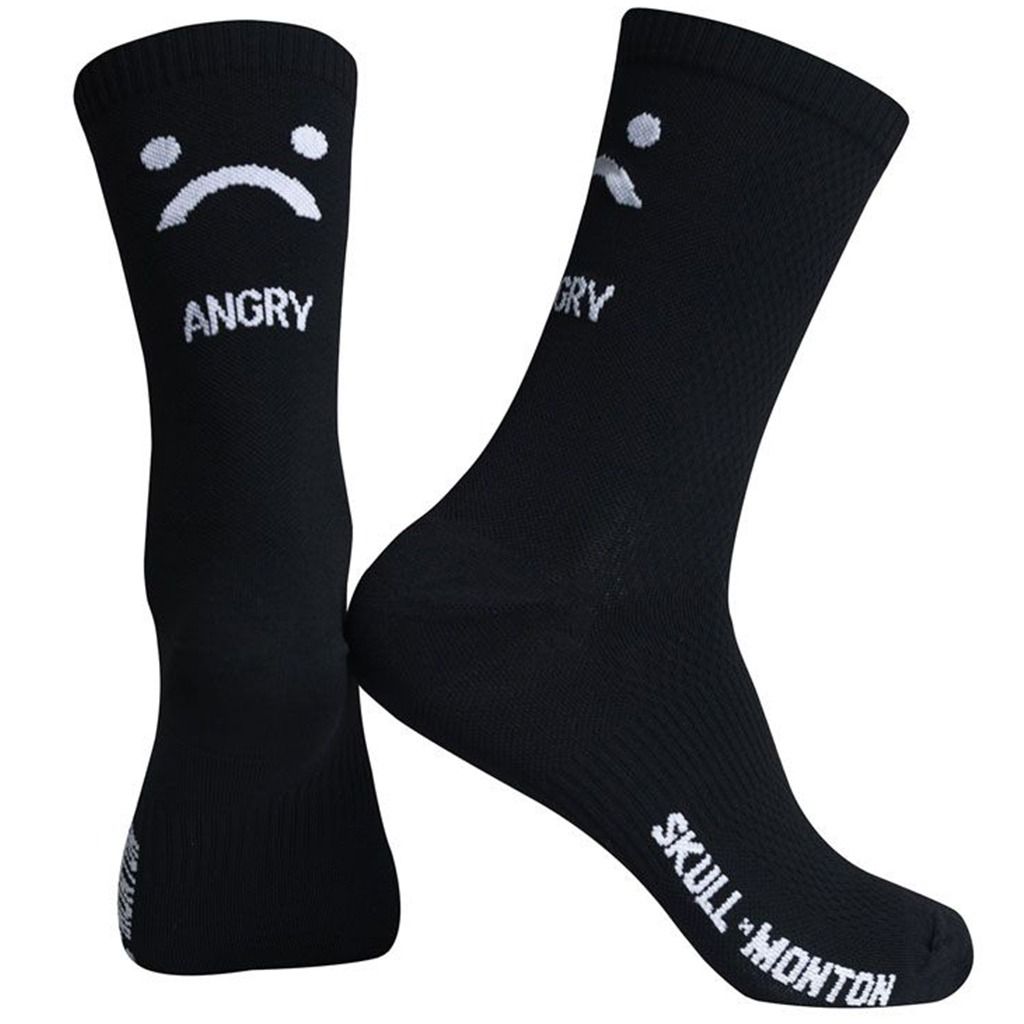 Skull Monton Angry Socks - Black