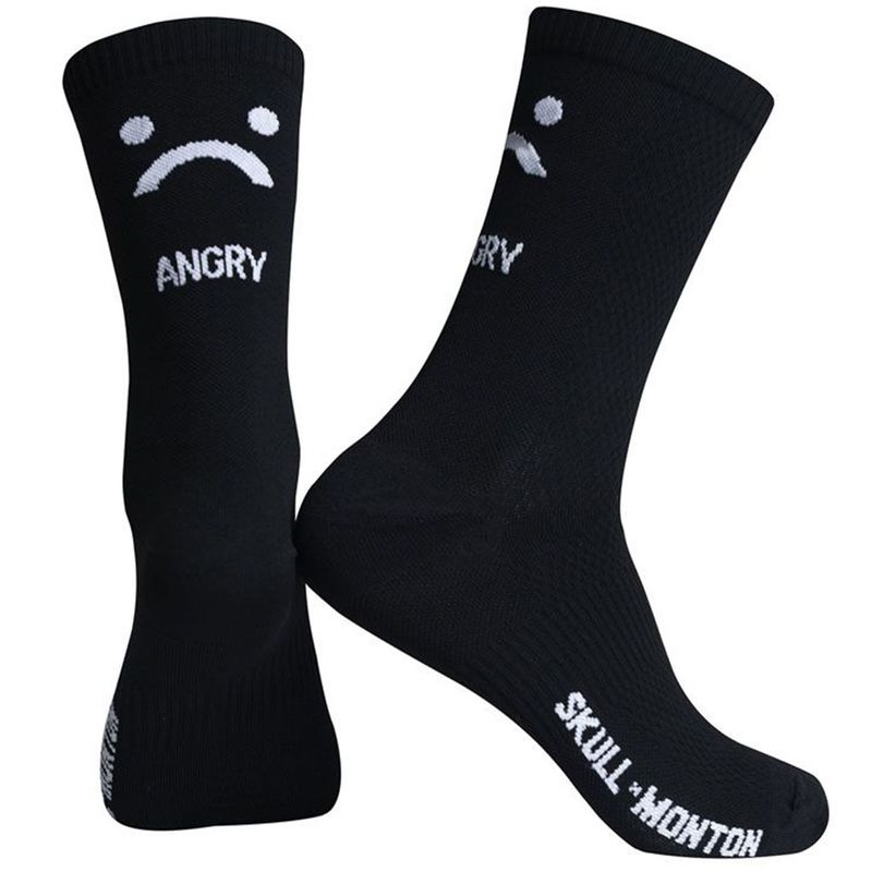Skull Monton Angry Socks - Black