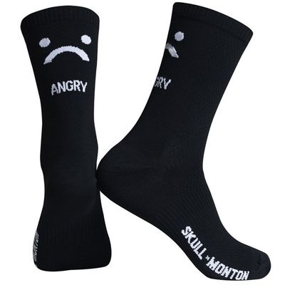 Skull Monton Angry Socks - Black
