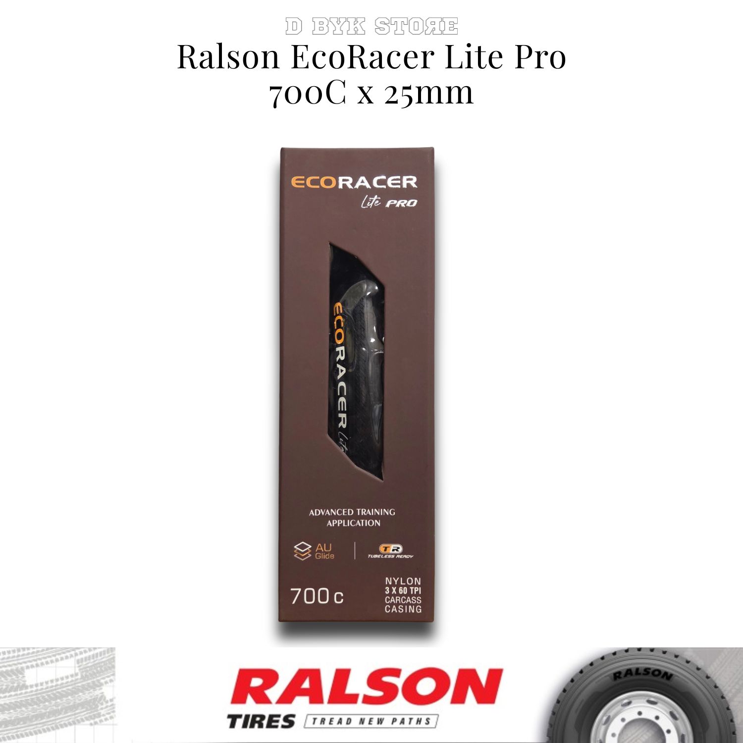 Ralson EcoRacer Lite Pro – 700c (Advanced Training Tyre), SIZE: 700Cx25mm