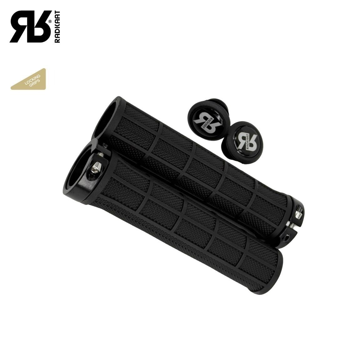 Radkaat Rubber LockFit Grips, Color: Black
