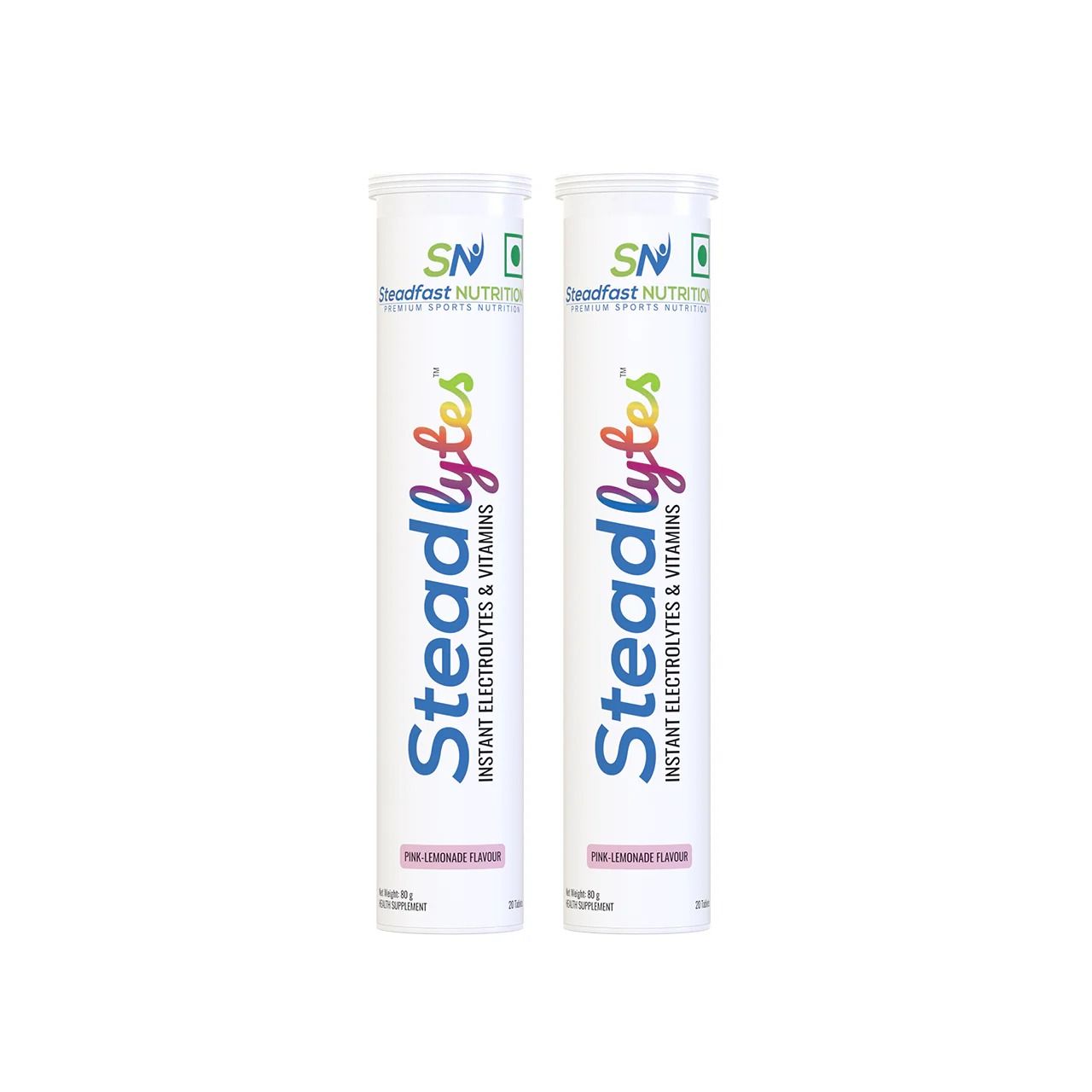 Steadfast Nutrition Steadlytes - Electrolytes Tablet for Instant Hydration - Pink - Lemonade