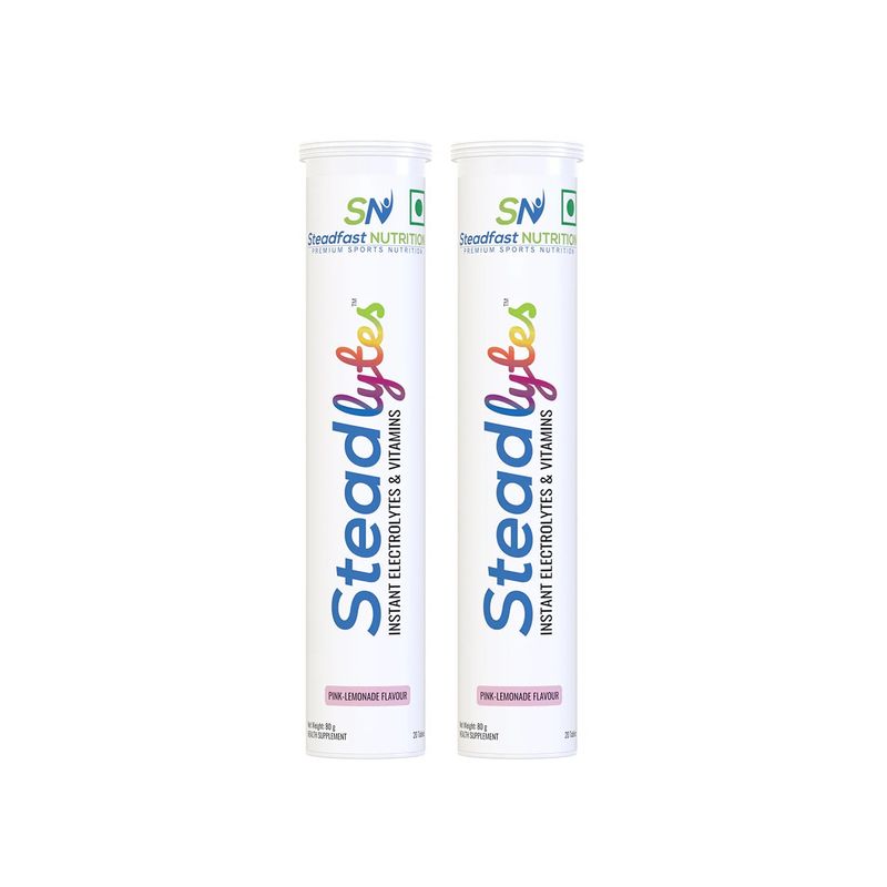 Steadfast Nutrition Steadlytes - Electrolytes Tablet for Instant Hydration - Pink - Lemonade