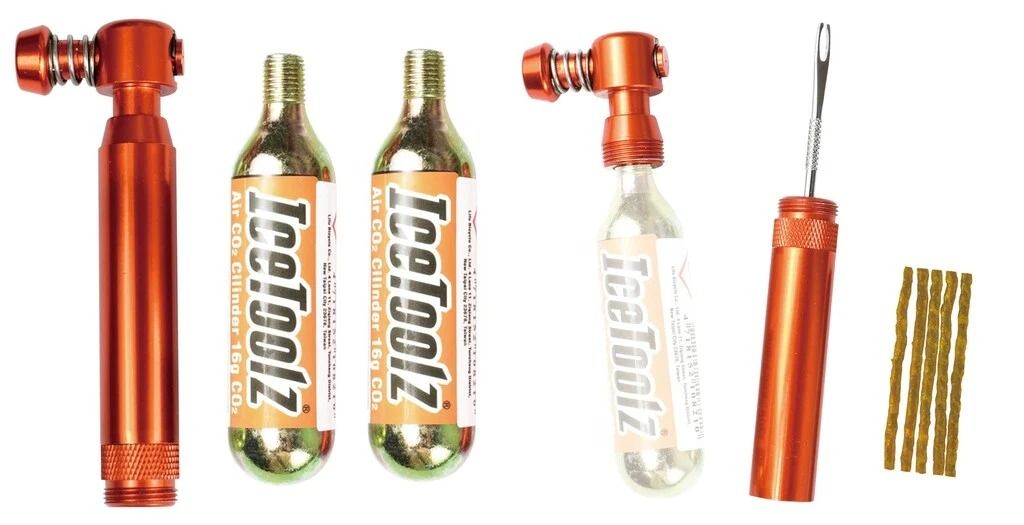 IceToolz Tire Repair Kit for Tubeless Tire/CO2 Pump/Cylinders
