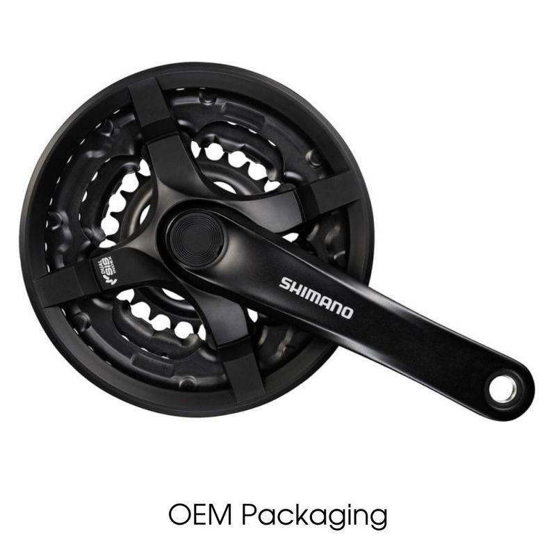 Shimano Tourney FC-TY501 Crankset – 6/7/8 Speed with Chainguard - OEM (Polybag) Packaging