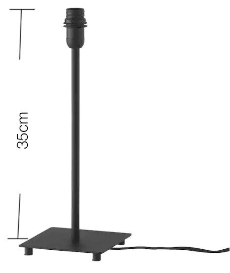 Base per lampada da tavolo, nero / h 35cm / E14