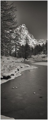Cervino Lago Blu Alba Inverno