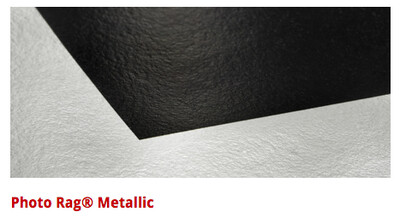 Photo Rag® Metallic - 340 gsm · 100% cotton · natural white · high-gloss metallic finish