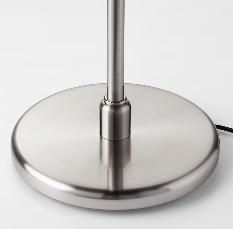 Base per lampada da tavolo, nichelato / h 40cm / E27