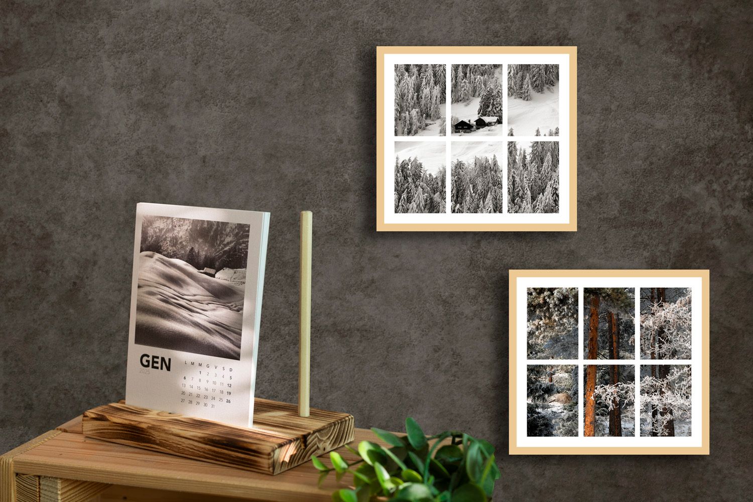 Calendario NATURA 12 mesi + quadri componibili