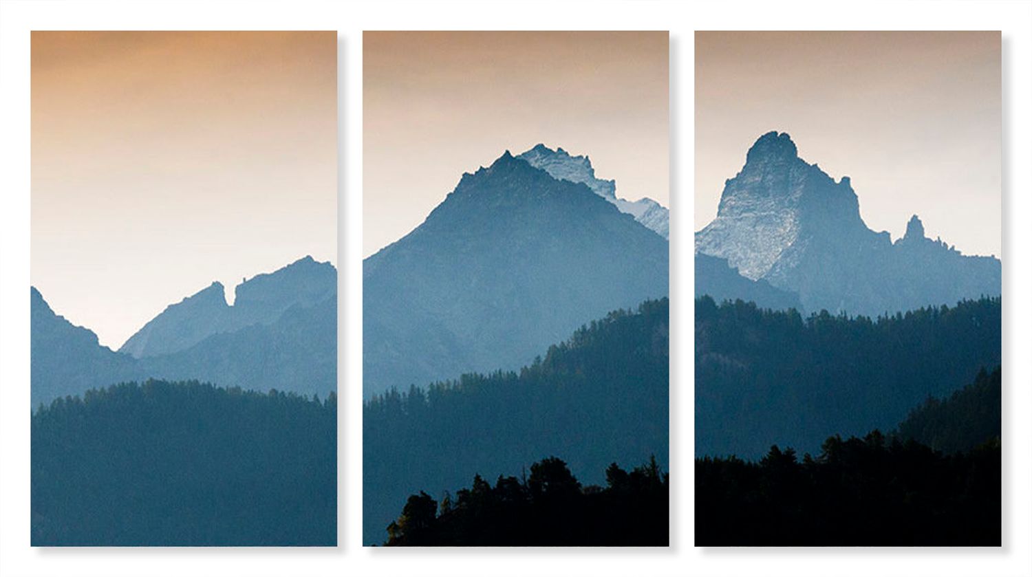 Mountain layers trittico