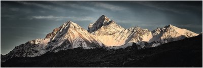Monte Emilius - Becca di Nona al tramonto - Black&amp;Blue