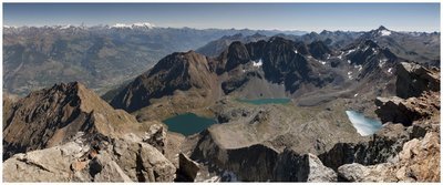 Veduta dall&#39;Emilius (3.559m) - versante Est
