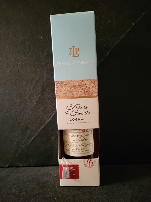 Jean-Luc Pasquet - Trésors de Famille - Le Cognac d&#39;André - L.68/72 (gedistilleerd 1968 + 1972 / gebotteld 2022) - 50 cl