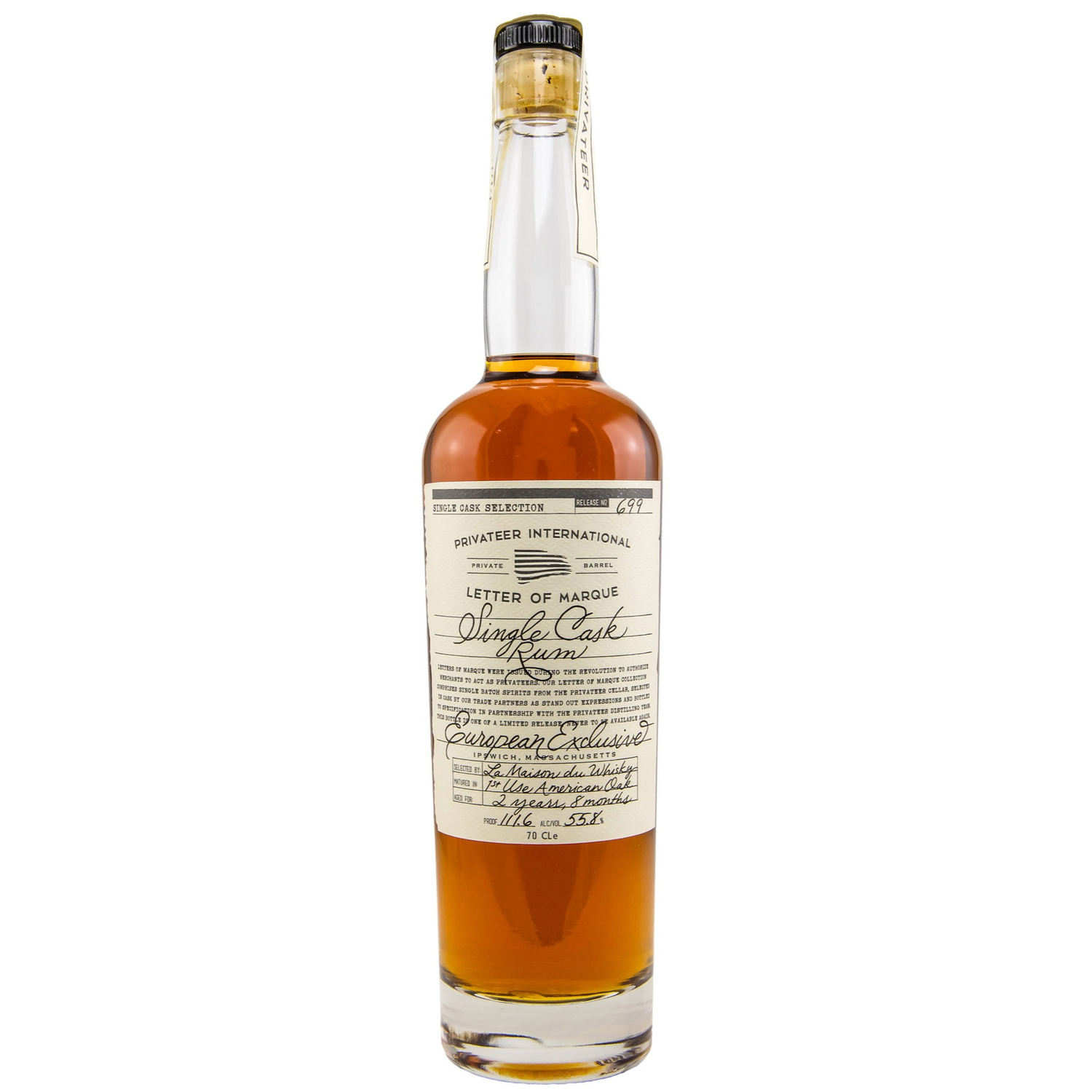 Privateer 2YO -European Exclusive- Single Cask #699 (2023) 55.8 "La Maison du Whisky"