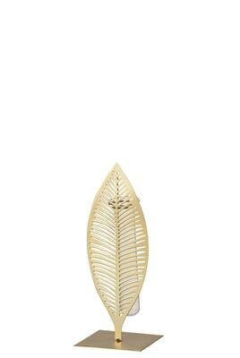 VAASJE 1 TUBE 1 VEER METAAL/GLAS GOUD SMALL