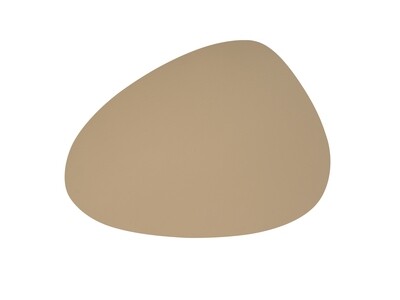 PLACEMAT LEDER BEIGE EI-VORMIG 41X30CM