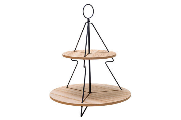 ETAGERE CIRCLE ZWART 37X37XH46,5CM HOUT