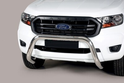 Bullbar - polished RVS 76mm - Ford Ranger 2012+